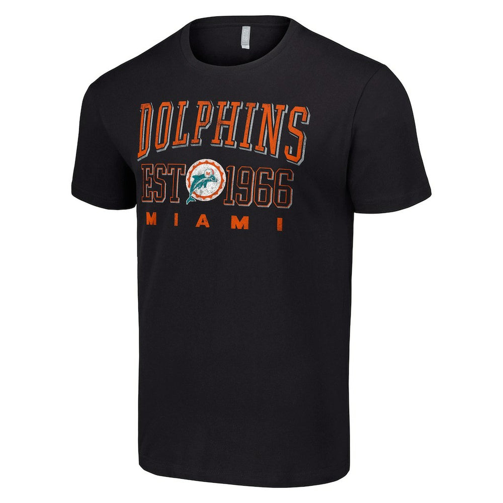 Miami Dolphins Starter Throwback Logo T-Shirt - Black outlet