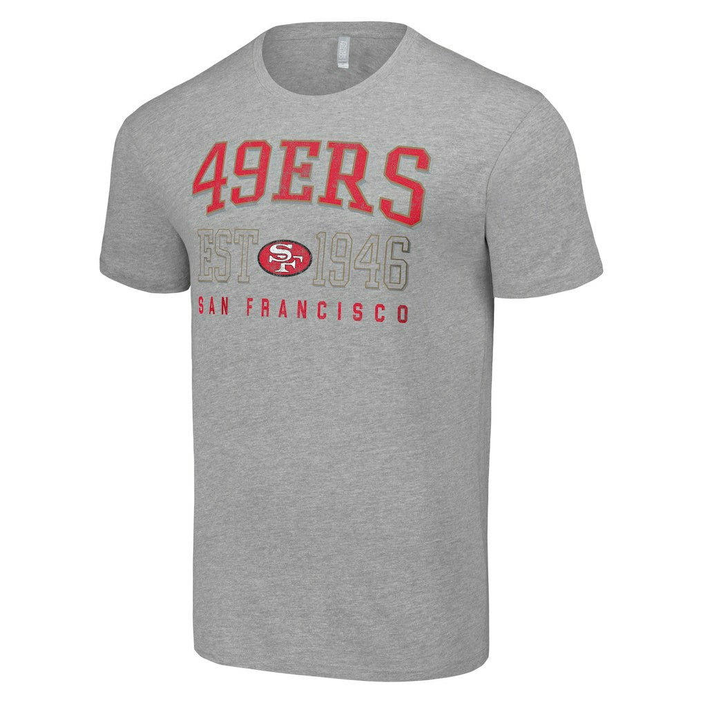 San Francisco 49ers Starter Throwback Logo T-Shirt - Heather Gray for sale
