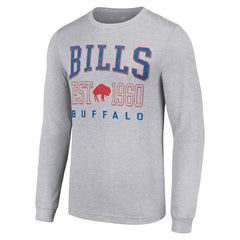 Buffalo Bills Starter Throwback Logo Long Sleeve T-Shirt - Heather Gray on sale