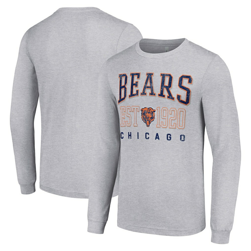 Chicago Bears Starter Throwback Logo Long Sleeve T-Shirt - Heather Gray outlet