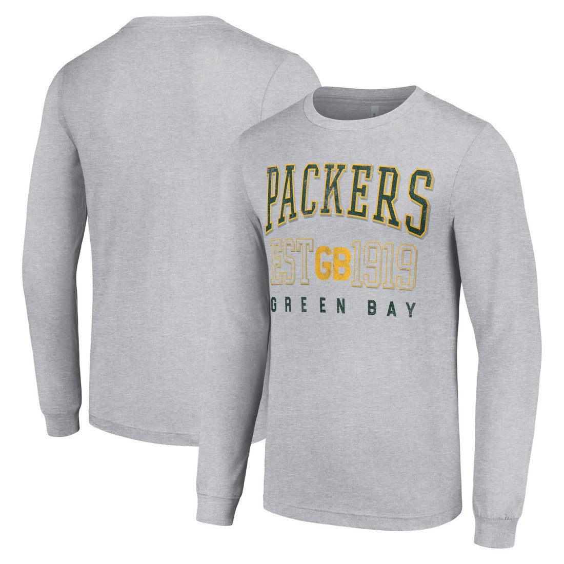 Green Bay Packers Starter Throwback Logo Long Sleeve T-Shirt - Heather Gray cheap