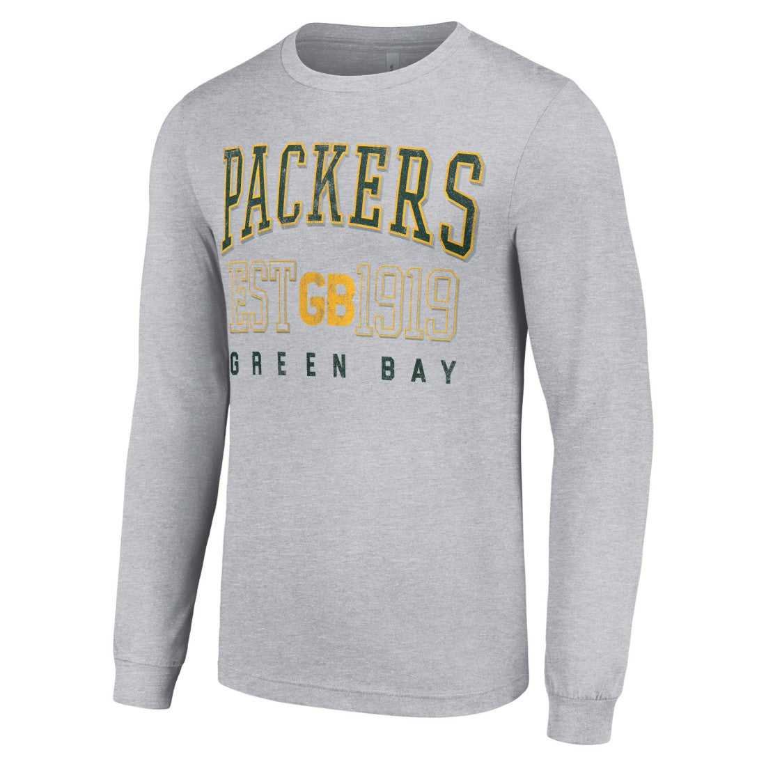 Green Bay Packers Starter Throwback Logo Long Sleeve T-Shirt - Heather Gray cheap