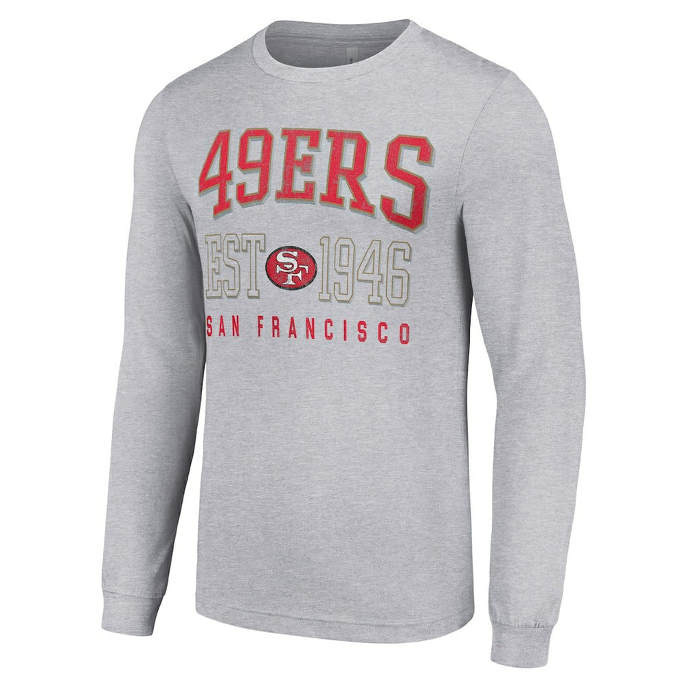 San Francisco 49ers Starter Throwback Logo Long Sleeve T-Shirt - Heather Gray sale