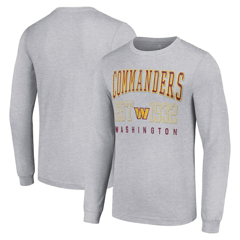 Washington Commanders Starter Throwback Logo Long Sleeve T-Shirt - Heather Gray on sale