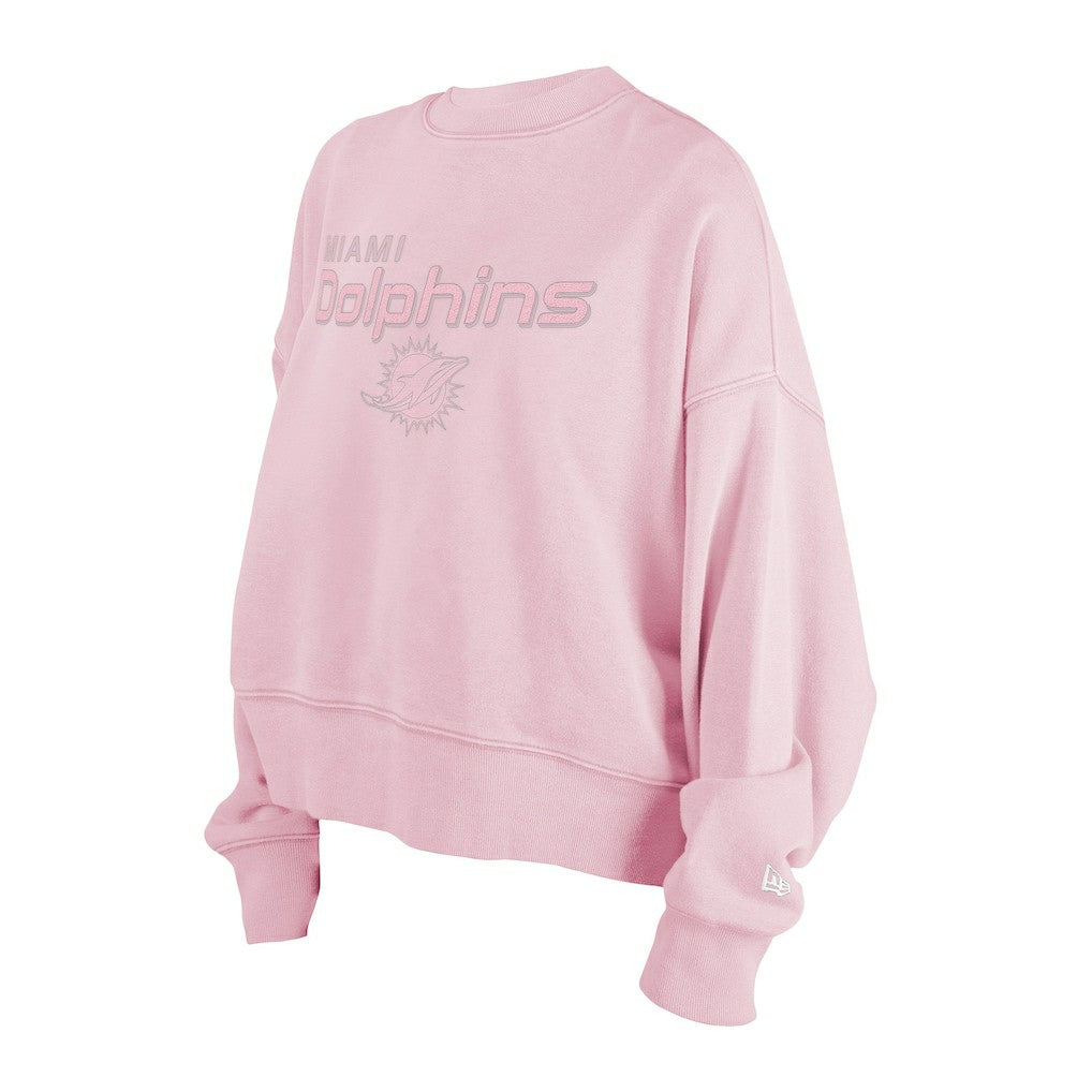 Miami Dolphins New Era Women's Cozy Pullover Sweatshirt - Pink sale