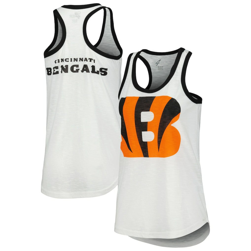 Cincinnati Bengals G-III 4Her by Carl Banks Women's Tater Racerback Tank Top - White discount