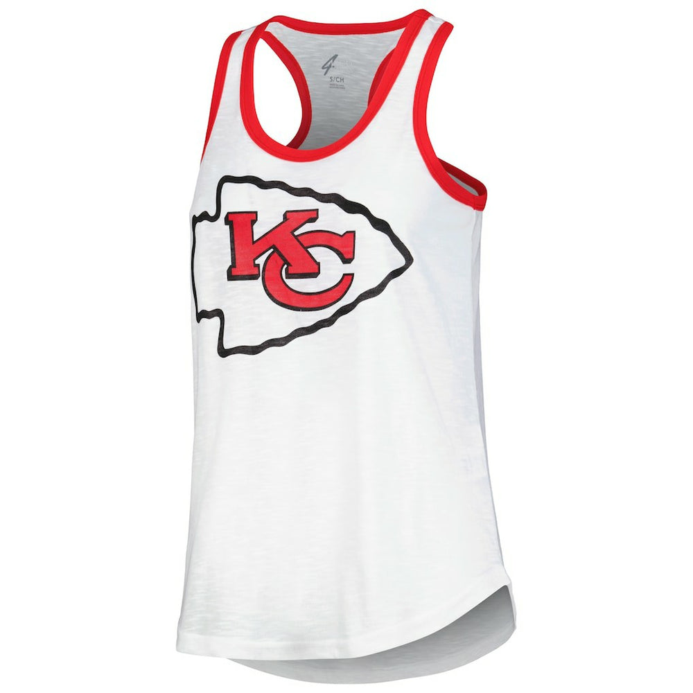 Kansas City Chiefs G-III 4Her by Carl Banks Women's Tater Racerback Tank Top - White outlet