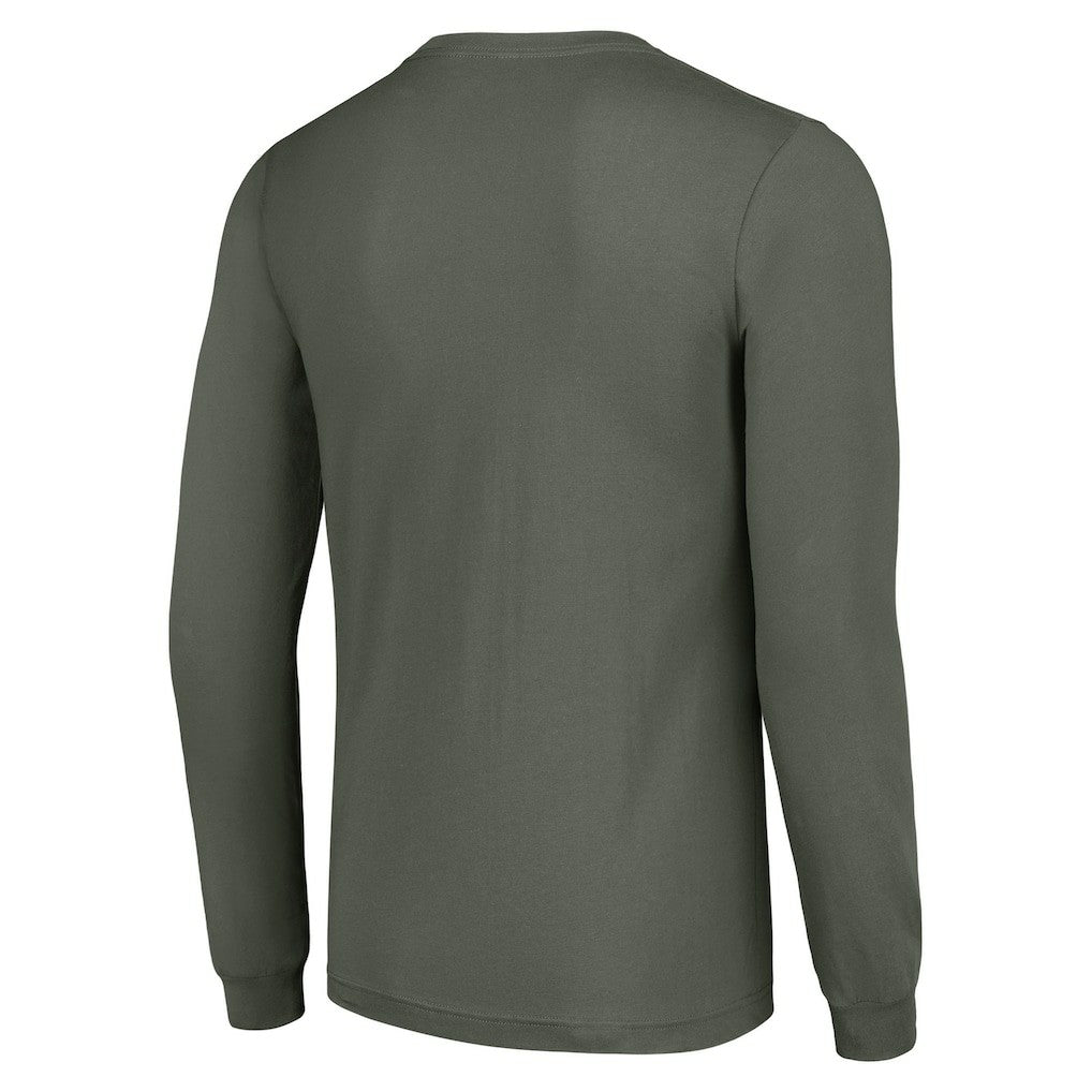 Green Bay Packers Starter Half Helmet Logo Long Sleeve T-Shirt - Green on sale