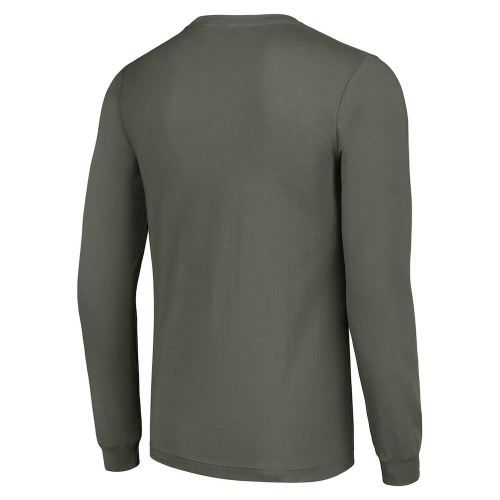 Green Bay Packers Starter Half Helmet Logo Long Sleeve T-Shirt - Green on sale