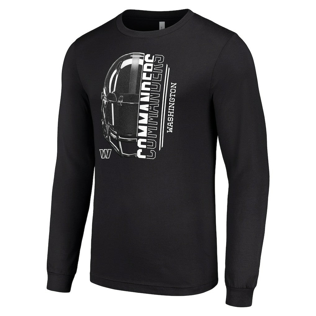 Washington Commanders Starter Half Helmet Logo Long Sleeve T-Shirt - Black discount
