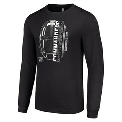 Washington Commanders Starter Half Helmet Logo Long Sleeve T-Shirt - Black discount