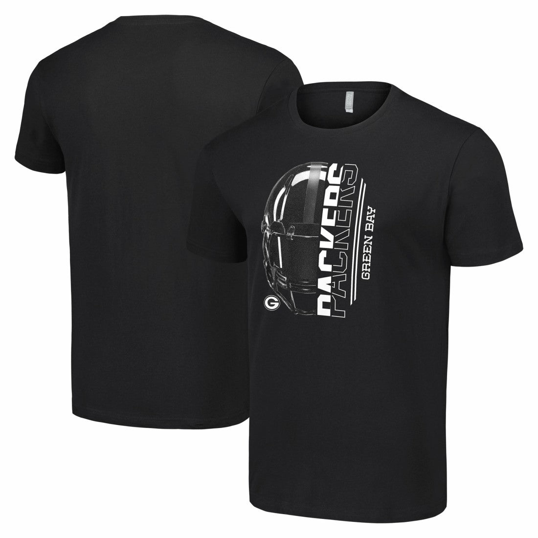 Green Bay Packers Starter Half Helmet Logo T-Shirt - Black on sale