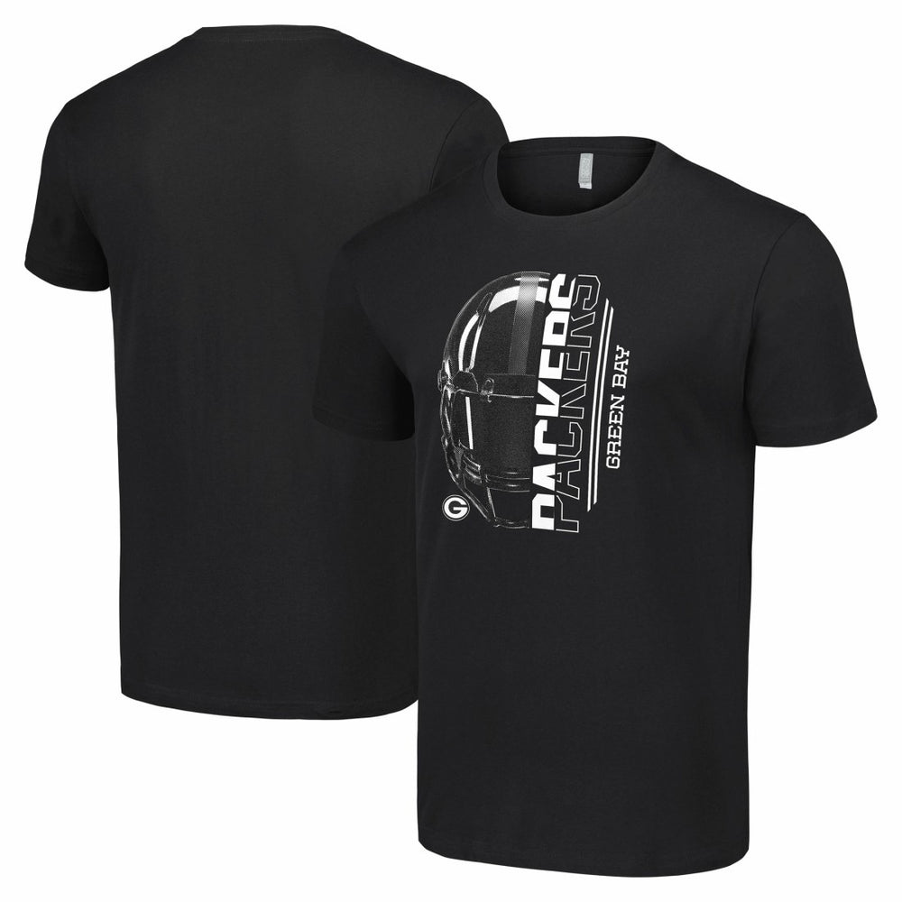 Green Bay Packers Starter Half Helmet Logo T-Shirt - Black on sale