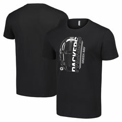 Green Bay Packers Starter Half Helmet Logo T-Shirt - Black on sale