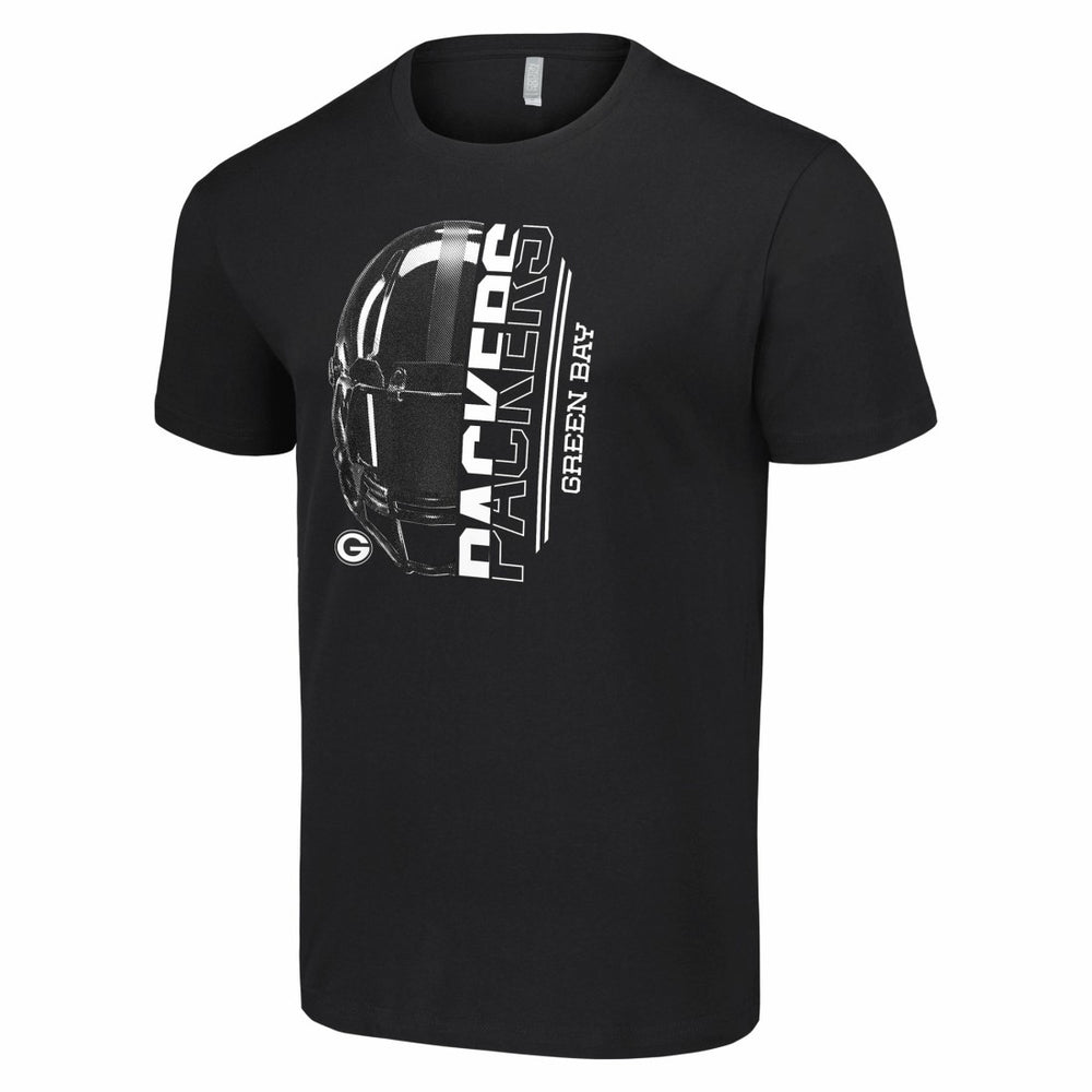 Green Bay Packers Starter Half Helmet Logo T-Shirt - Black on sale