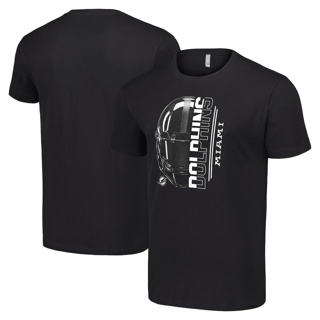 Miami Dolphins Starter Half Helmet Logo T-Shirt - Black cheap