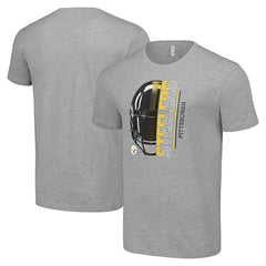 Pittsburgh Steelers Starter Half Helmet Logo T-Shirt - Heather Gray on sale