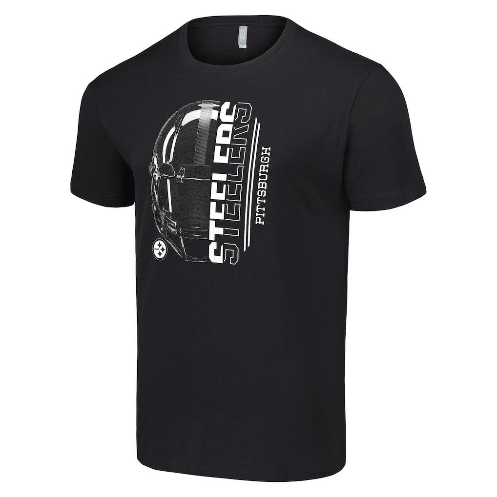 Pittsburgh Steelers Starter Half Helmet Logo T-Shirt - Black for sale