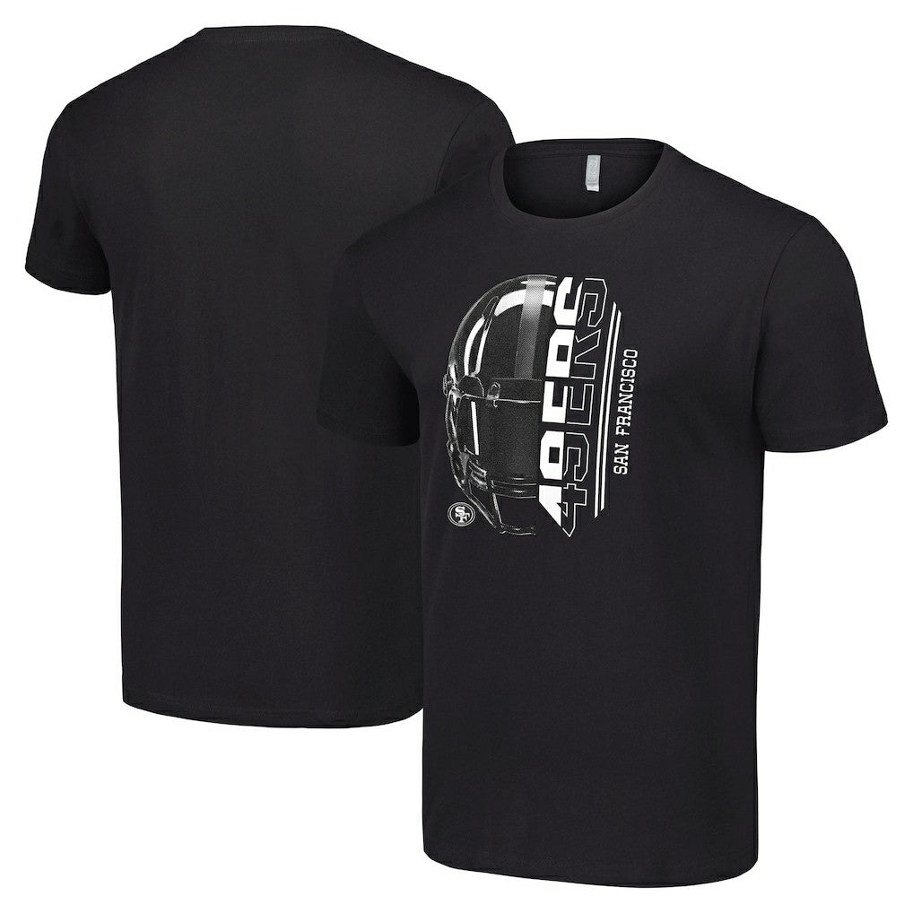 San Francisco 49ers Starter Half Helmet Logo T-Shirt - Black on sale