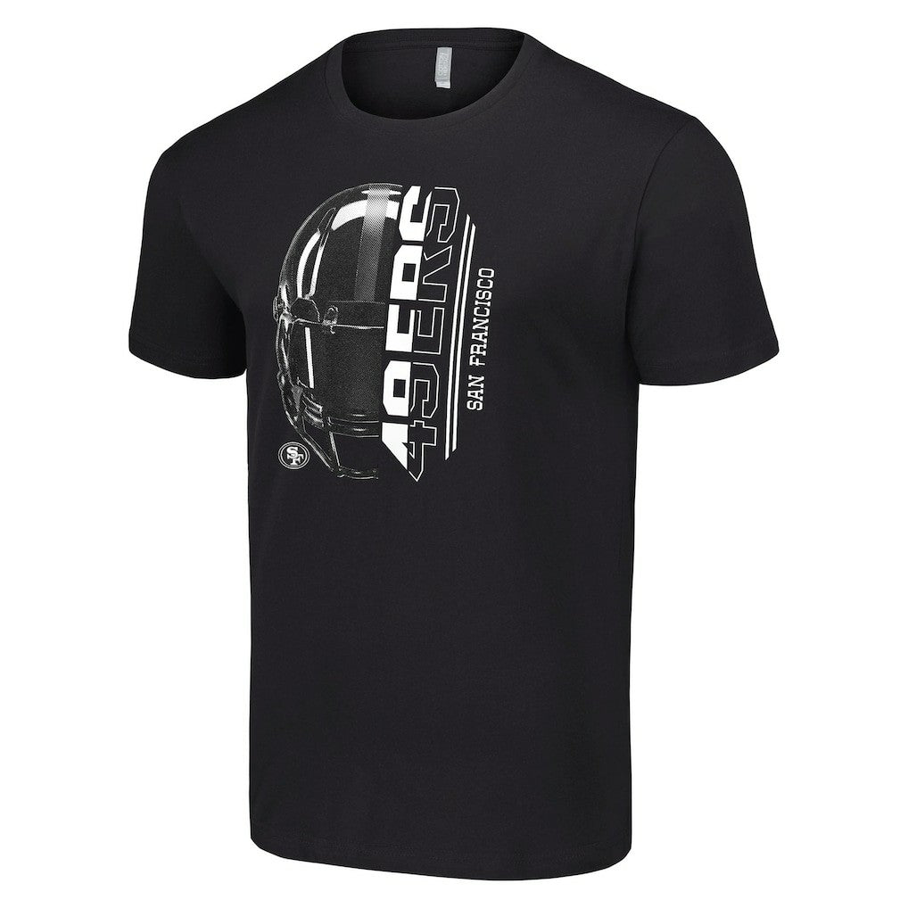San Francisco 49ers Starter Half Helmet Logo T-Shirt - Black on sale