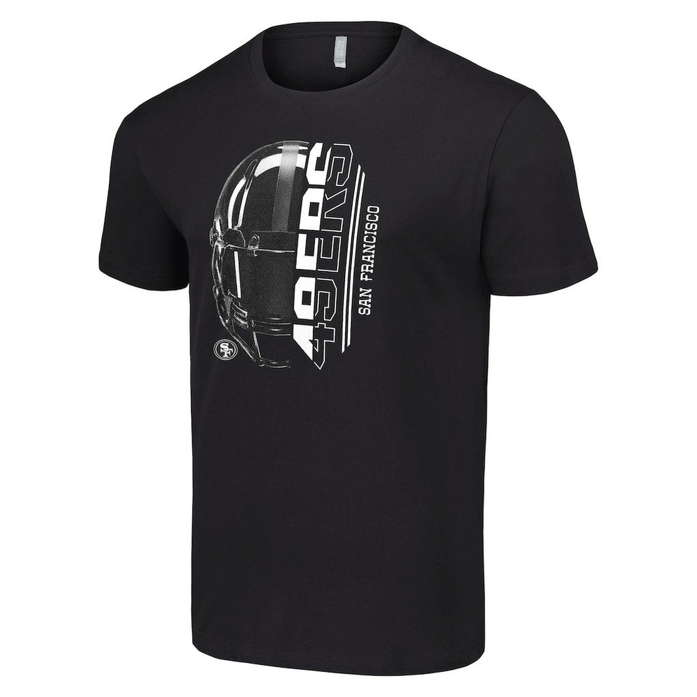 San Francisco 49ers Starter Half Helmet Logo T-Shirt - Black on sale