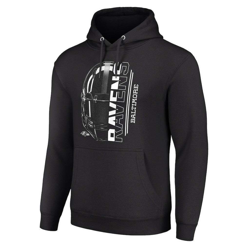 Baltimore Ravens Starter Unisex Half Helmet Logo Pullover Hoodie - Black discount