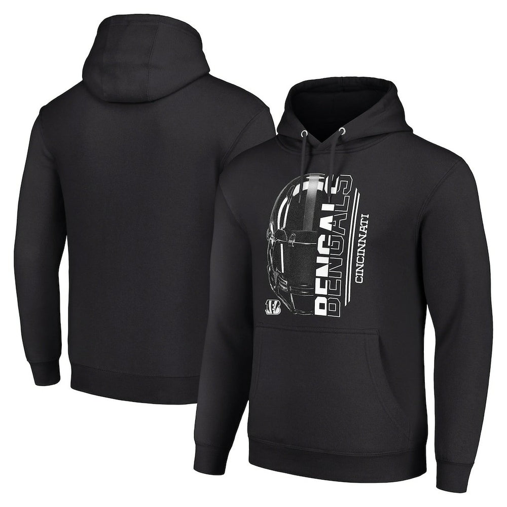 Cincinnati Bengals Starter Unisex Half Helmet Logo Pullover Hoodie - Black sale