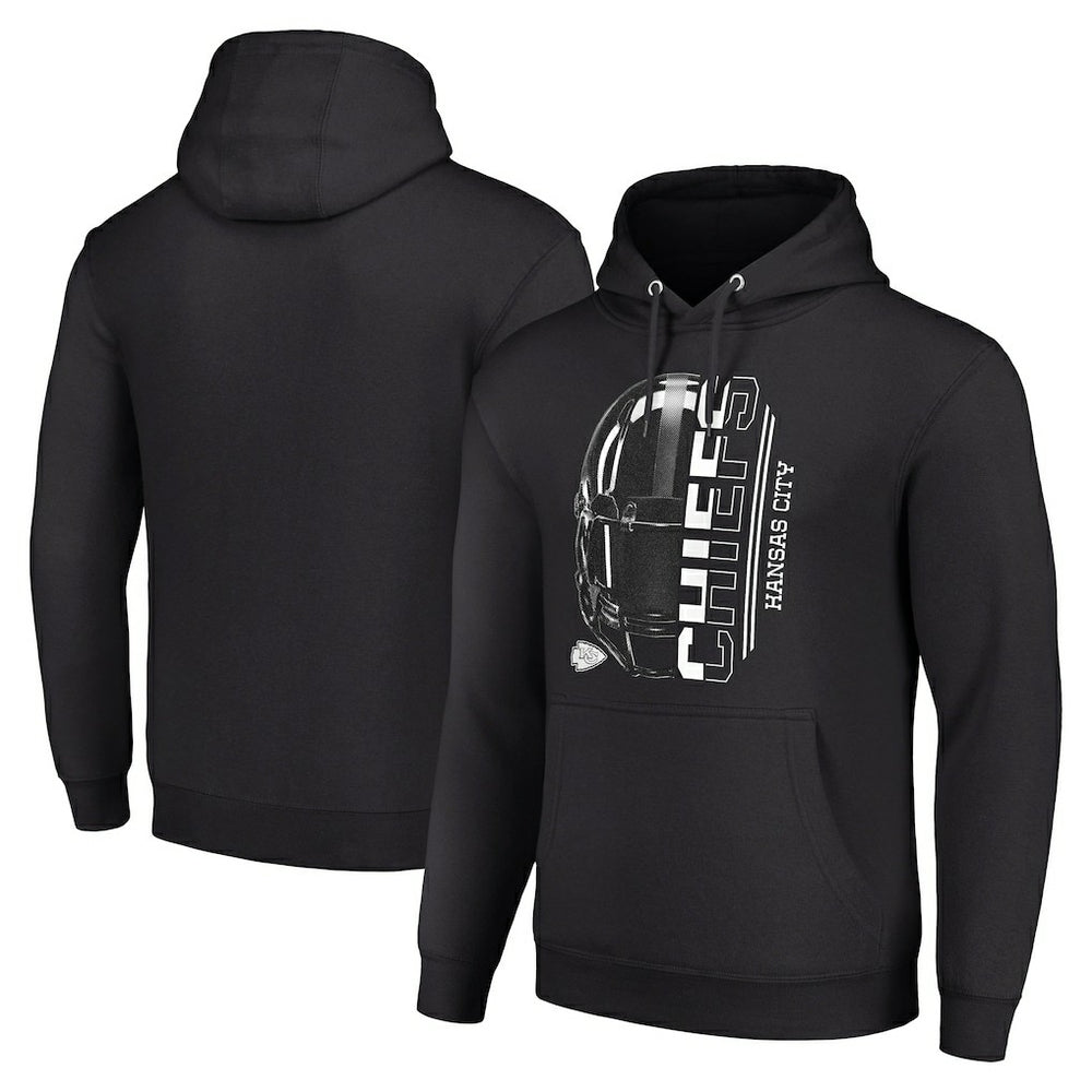 Kansas City Chiefs Starter Unisex Half Helmet Logo Pullover Hoodie - Black discount