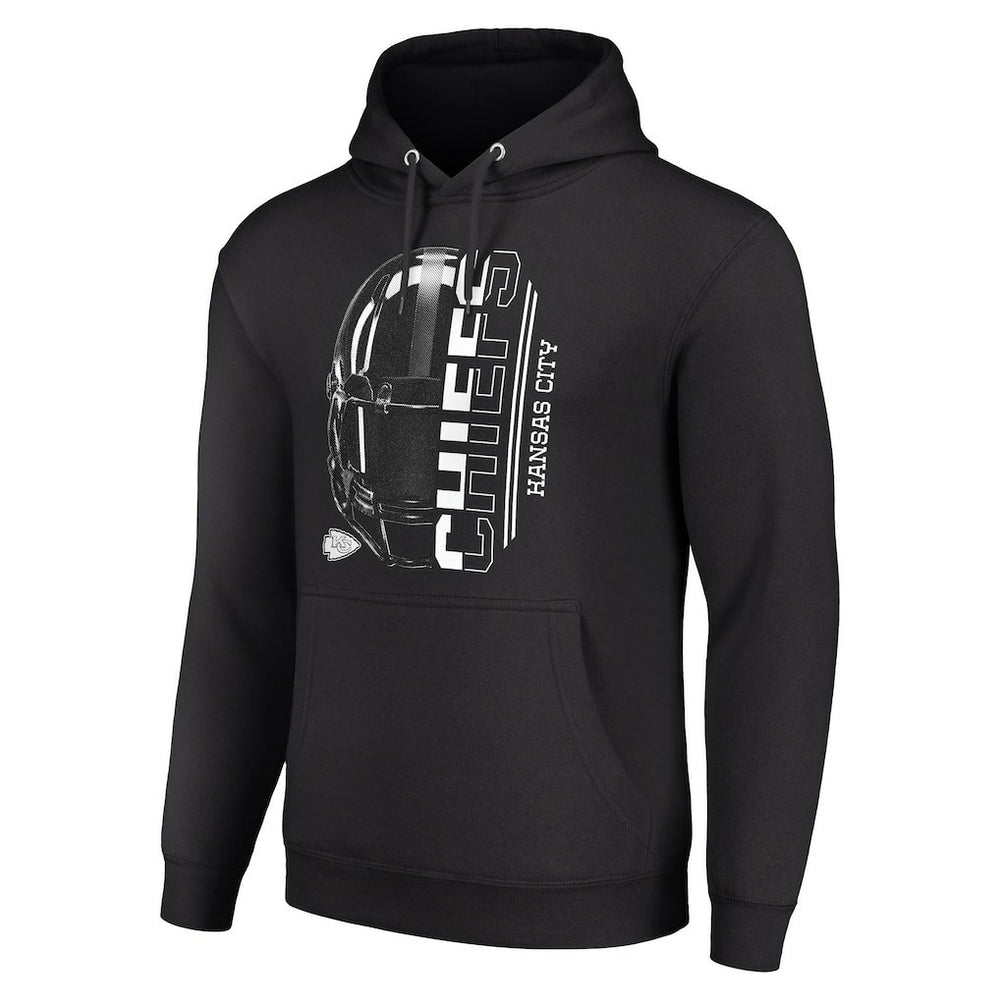 Kansas City Chiefs Starter Unisex Half Helmet Logo Pullover Hoodie - Black discount