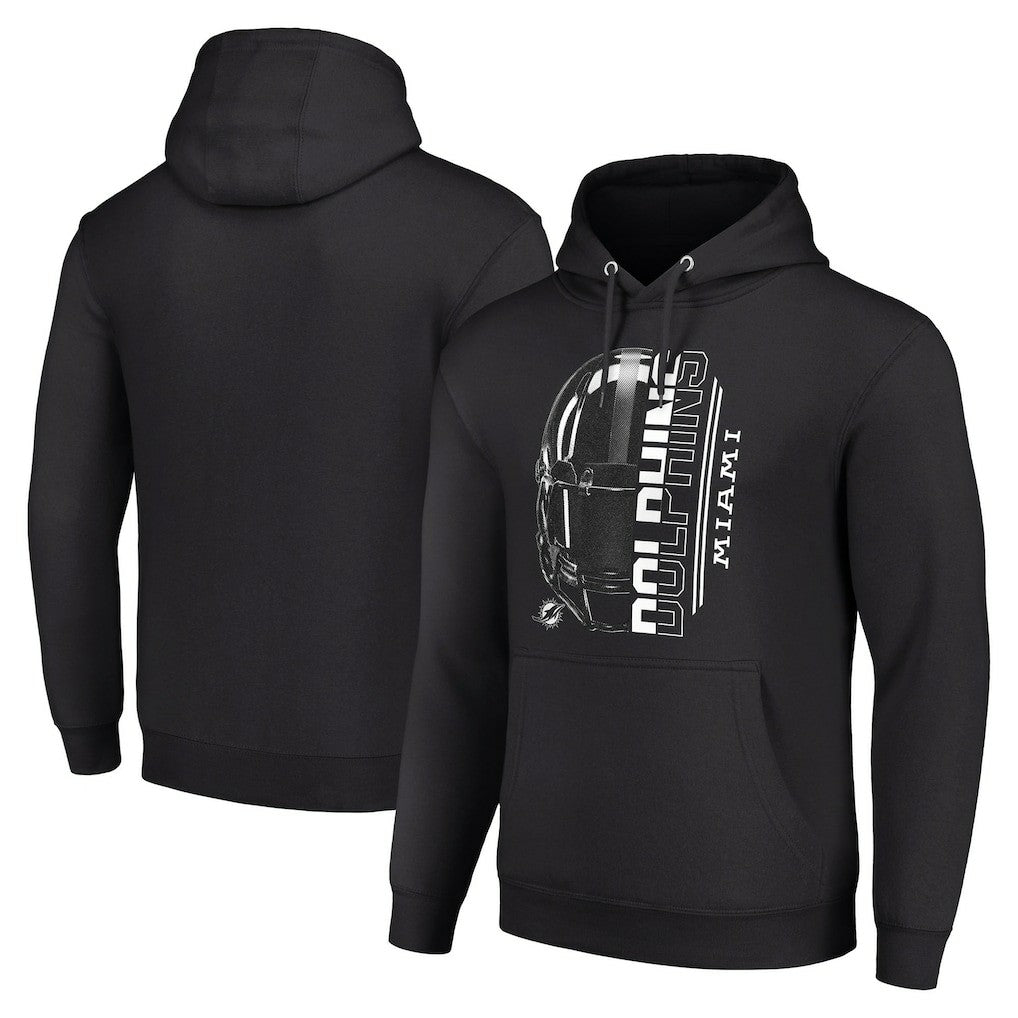 Miami Dolphins Starter Unisex Half Helmet Logo Pullover Hoodie - Black outlet