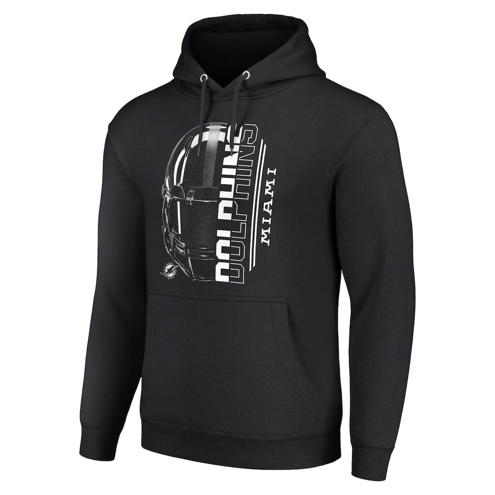 Miami Dolphins Starter Unisex Half Helmet Logo Pullover Hoodie - Black outlet
