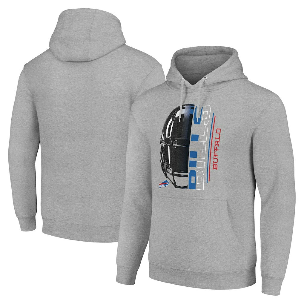 Buffalo Bills Starter Unisex Half Helmet Logo Pullover Hoodie - Heather Gray sale
