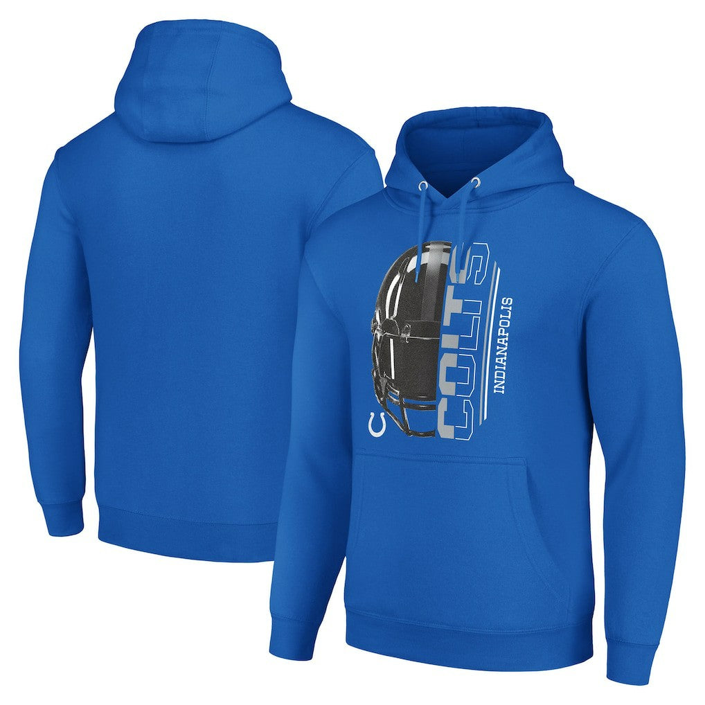 Indianapolis Colts Starter Unisex Half Helmet Logo Pullover Hoodie - Royal on sale