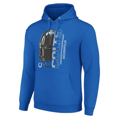 Indianapolis Colts Starter Unisex Half Helmet Logo Pullover Hoodie - Royal on sale