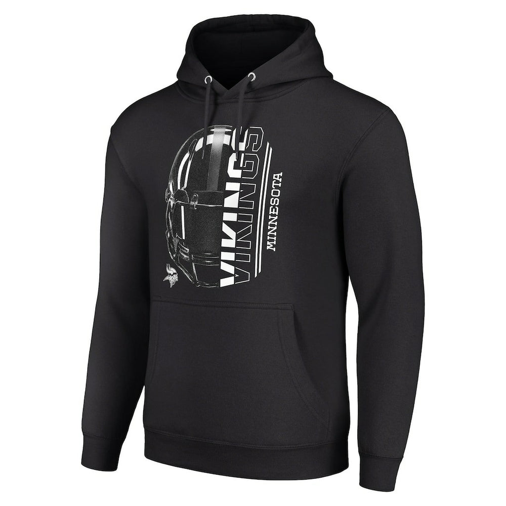 Minnesota Vikings Starter Unisex Half Helmet Logo Pullover Hoodie - Black outlet