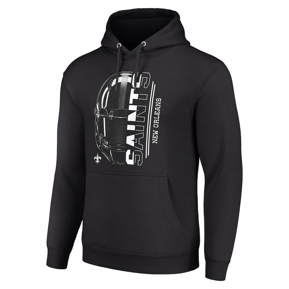 New Orleans Saints Starter Unisex Half Helmet Logo Pullover Hoodie - Black cheap