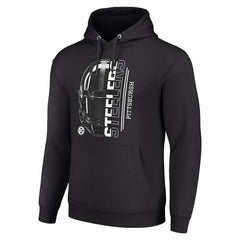 Pittsburgh Steelers Starter Unisex Half Helmet Logo Pullover Hoodie - Black discount