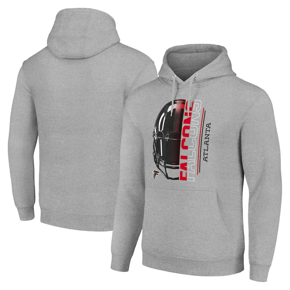 Atlanta Falcons Starter Unisex Half Helmet Logo Pullover Hoodie - Heather Gray sale