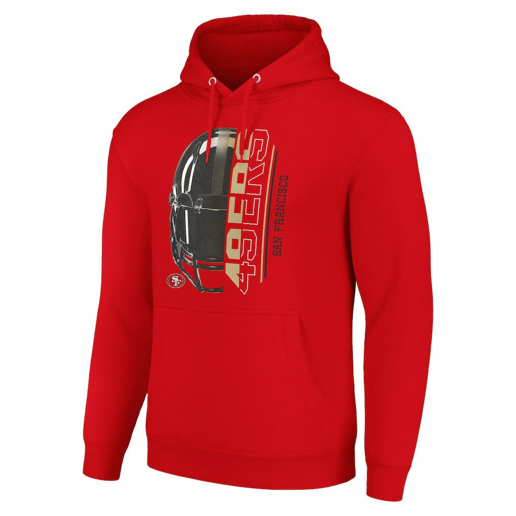 San Francisco 49ers Starter Unisex Half Helmet Logo Pullover Hoodie - Scarlet for sale