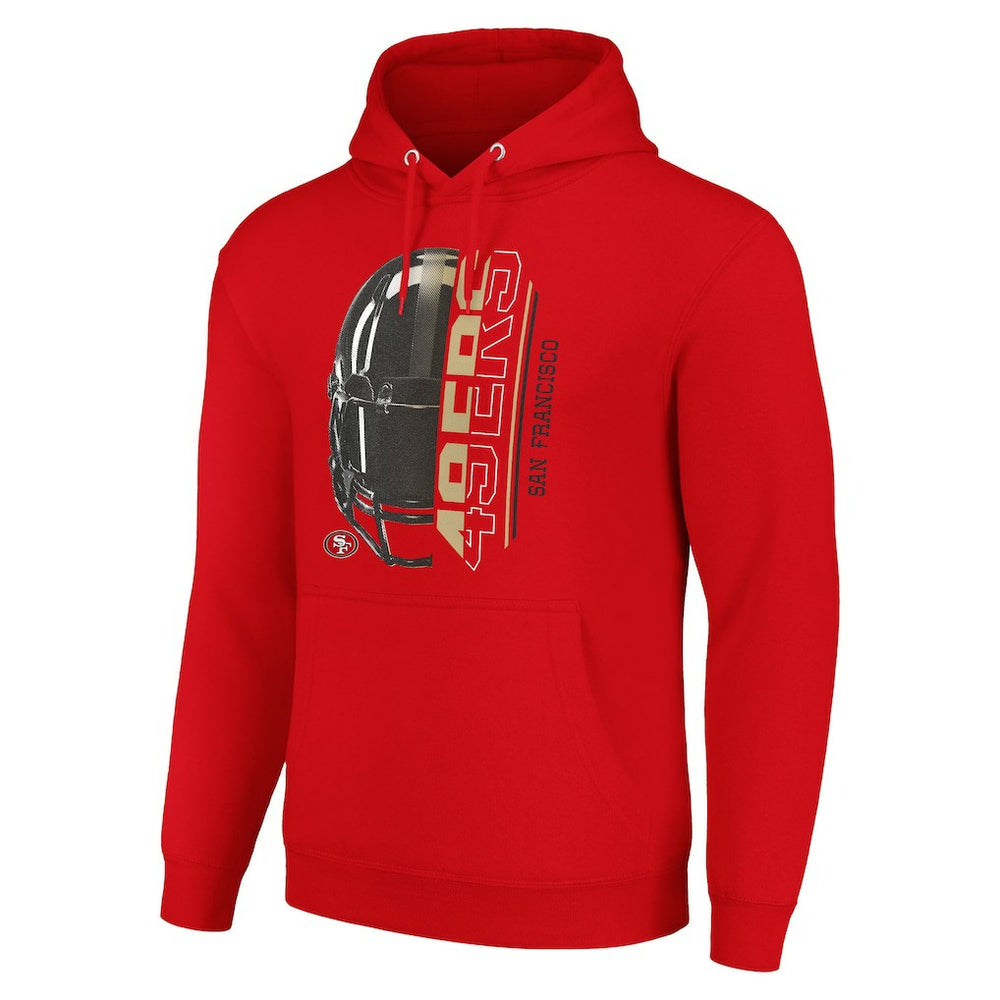San Francisco 49ers Starter Unisex Half Helmet Logo Pullover Hoodie - Scarlet for sale