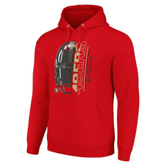 San Francisco 49ers Starter Unisex Half Helmet Logo Pullover Hoodie - Scarlet for sale