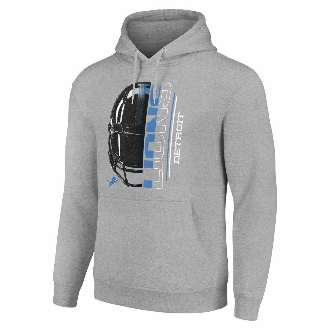 Detroit Lions Starter Unisex Half Helmet Logo Pullover Hoodie - Heather Gray discount