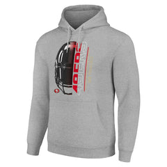 San Francisco 49ers Starter Unisex Half Helmet Logo Pullover Hoodie - Heather Gray sale
