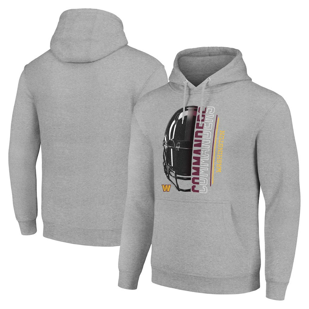 Washington Commanders Starter Unisex Half Helmet Logo Pullover Hoodie - Heather Gray discount