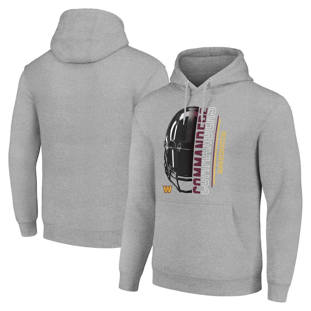 Washington Commanders Starter Unisex Half Helmet Logo Pullover Hoodie - Heather Gray discount