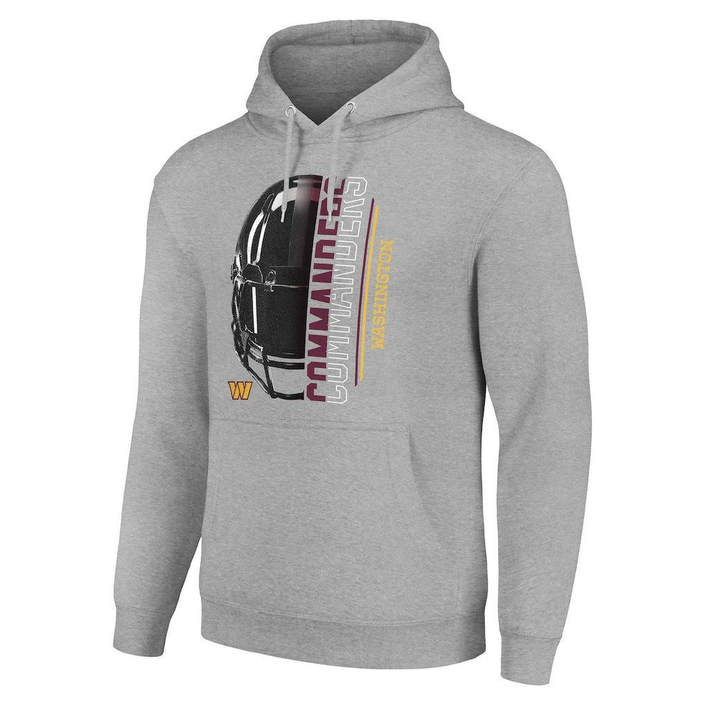 Washington Commanders Starter Unisex Half Helmet Logo Pullover Hoodie - Heather Gray discount