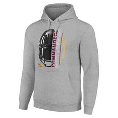 Washington Commanders Starter Unisex Half Helmet Logo Pullover Hoodie - Heather Gray discount
