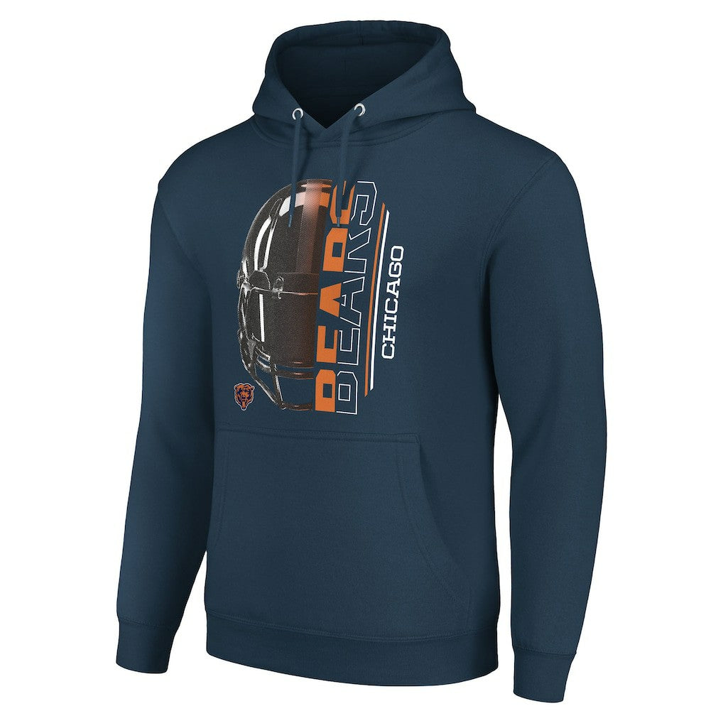 Chicago Bears Starter Unisex Half Helmet Logo Pullover Hoodie - Navy outlet