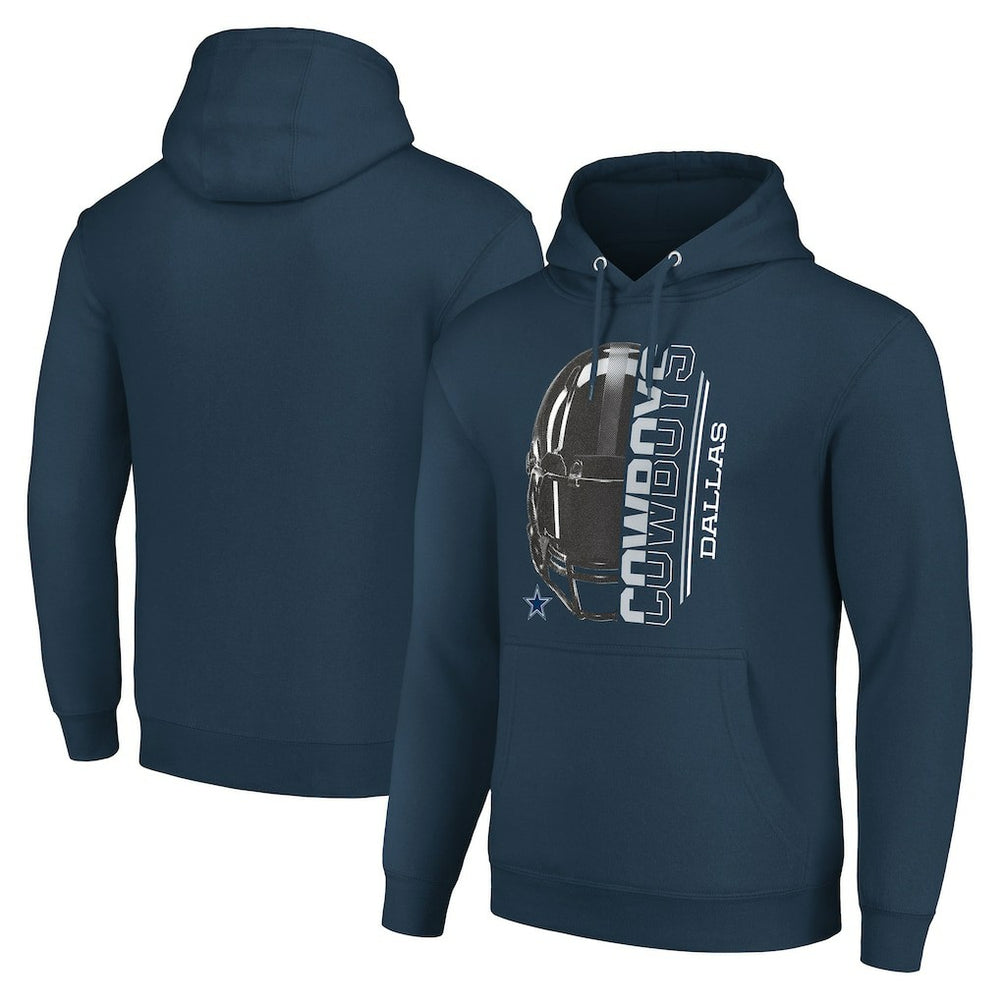 Dallas Cowboys Starter Unisex Half Helmet Logo Pullover Hoodie - Navy online
