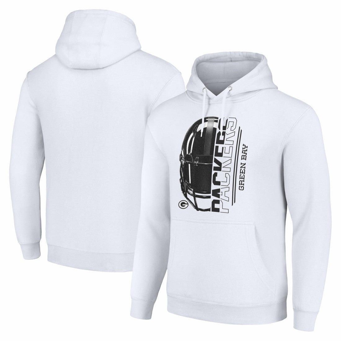 Green Bay Packers Starter Unisex Half Helmet Logo Pullover Hoodie - White on sale